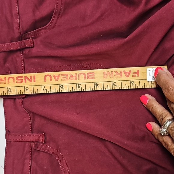 NWT Maurices SLIM Boot Curvy Jeans SZ S (4-6) MAROON Stretchy - Picture 12 of 14